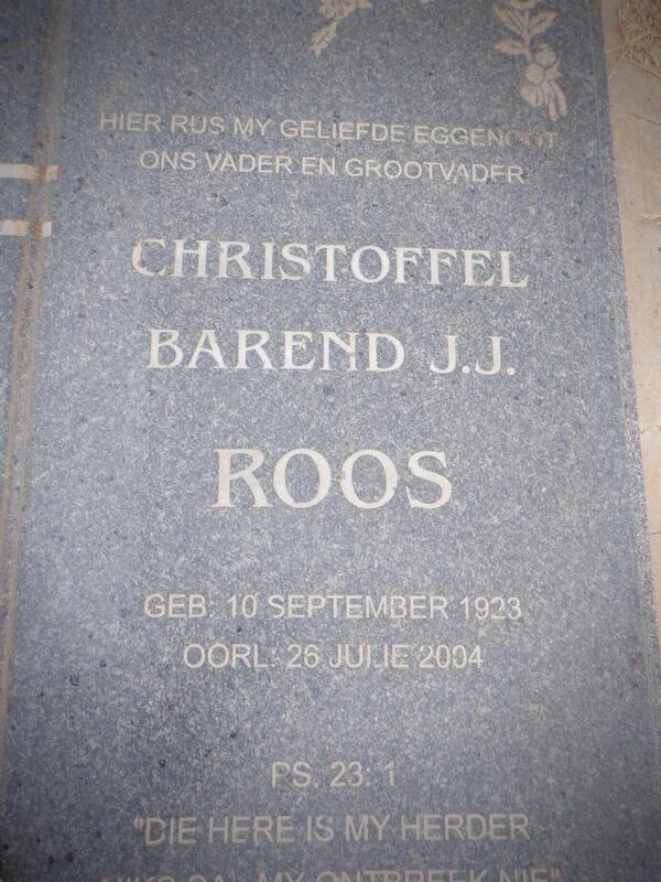 ROOS Christoffel Barend J.J. 1923-2004