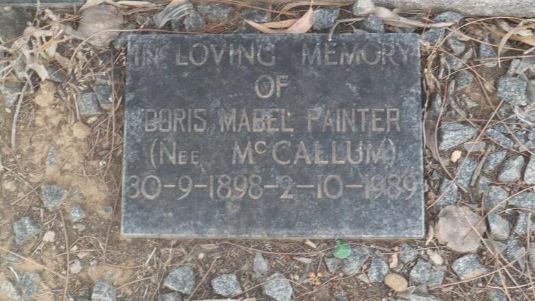 PAINTER Doris Mabel nee McCALLUM 1898-1989