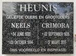 HEUNIS Neels 1920-1994 & Crimora 1926-2017