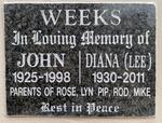 WEEKS John 1925-1998  & Diana LEE 1930-2011