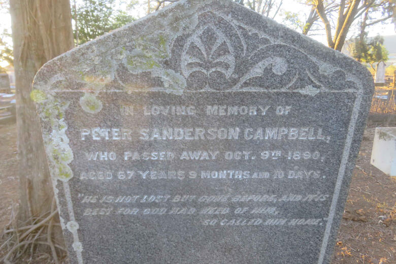 CAMPBELL Peter Sanderson -1890