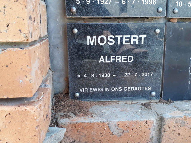 MOSTERT Alfred 1938-2017