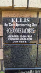 ELLIS Johannes Jacobus 1924-1998