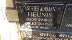 HEUNIS Andries Adriaan 1912-2003