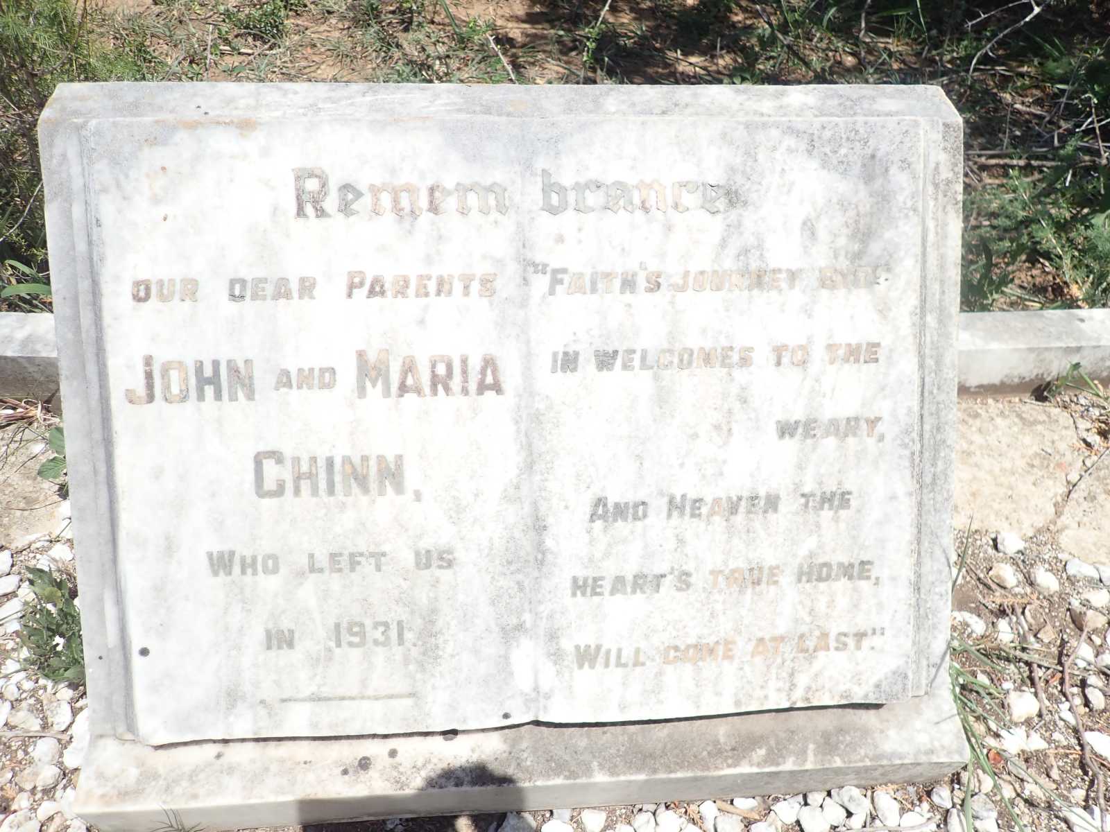 CHINN John -1931 & Maria -1931