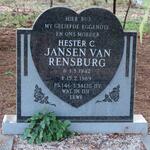 RENSBURG Hester C., Jansen van 1942-1989