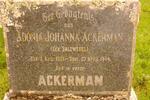 ACKERMAN Adonia Johanna nee SALZWEDEL 1915-1944