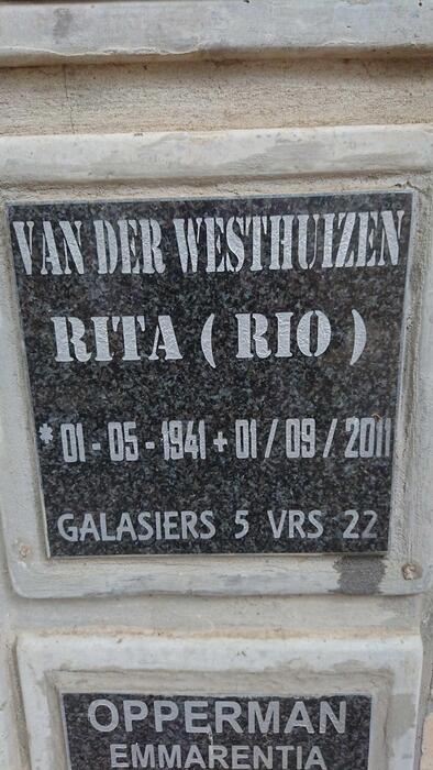 WESTHUIZEN Rita, van der 1941-2011