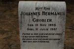 GROBLER Johannes Hermanus 1895-1937