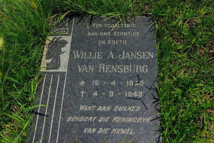 RENSBURG Willie A., Jansen van 1949-1949