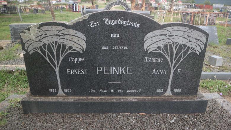 PEINKE Ernest 1893-1963 & Anna F. 1913-1986