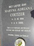 COETZER Maryna Adriana 1914-2000