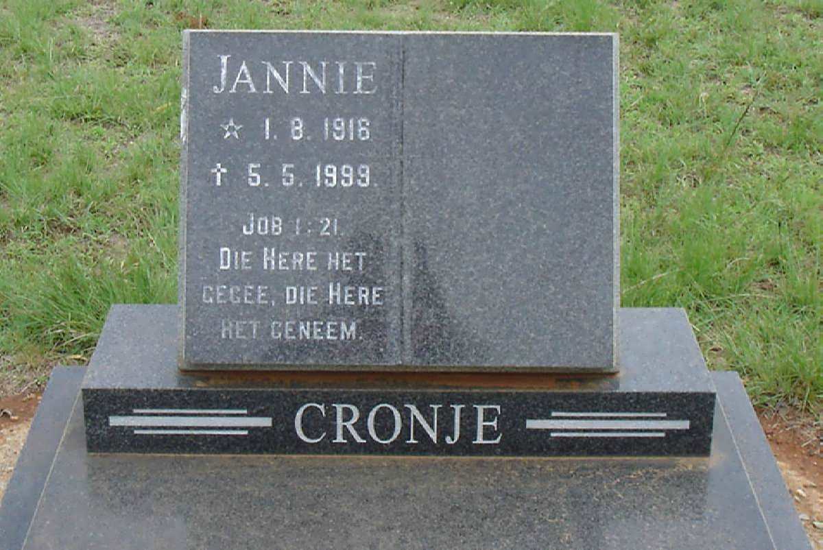 CRONJE Jannie 1916-1999