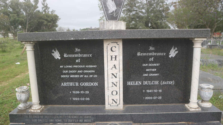 CHANNON Arthur Gordon 1938-1993 & Helen Dulcie BATES 1941-2005