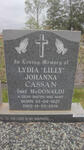 CASSAN Lydia Johanna nee MCDONALD 1927-2014
