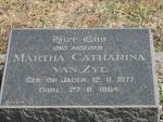 ZYL Martha Catharina, van nee DE JAGER 1877-1964