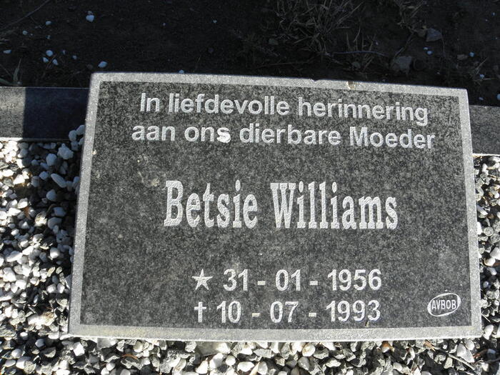 WILLIAMS Betsie 1956-1993