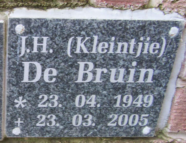 BRUIN J.H., de 1949-2005
