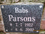 PARSONS Babs 1922-2002