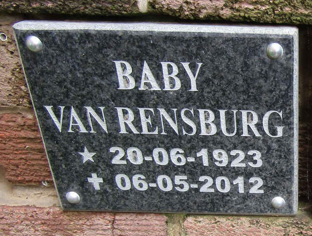 RENSBURG Baby, van 1923-2012