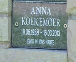 KOEKEMOER Anna 1958-2013