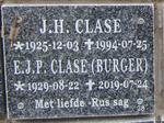 CLASE J.H. 1925-1994 & E.J.P. BURGER 1929-2019