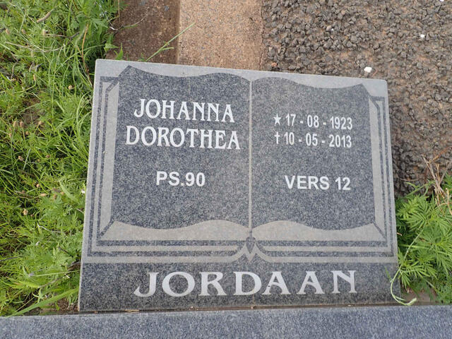 JORDAAN Johanna Dorothea 1923-2013