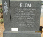 BLOM Charel David 1889-1977