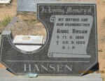 HANSEN Anne Susan 1898-1989