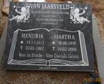 JAARSVELD Hendrik, van 1923-1992 & Martha 1930-2009