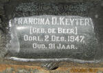 KEYTER Francina D. nee DE BEER -1947