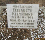 KLEYNHANS Elizabeth 1949-1953