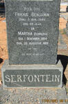 SERFONTEIN Frikkie Benjamin -1949 & Martha FERREIRA 1904-1989