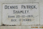 SHAMLEY Dennis Patrick 1931-