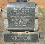 VICTOR Gert J. -1948 & Betty E. MURPHY -1974