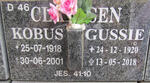 CLAASSEN Kobus 1918-2001 & Gussie 1920-2018
