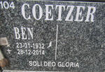 COETZER Ben 1932-2014