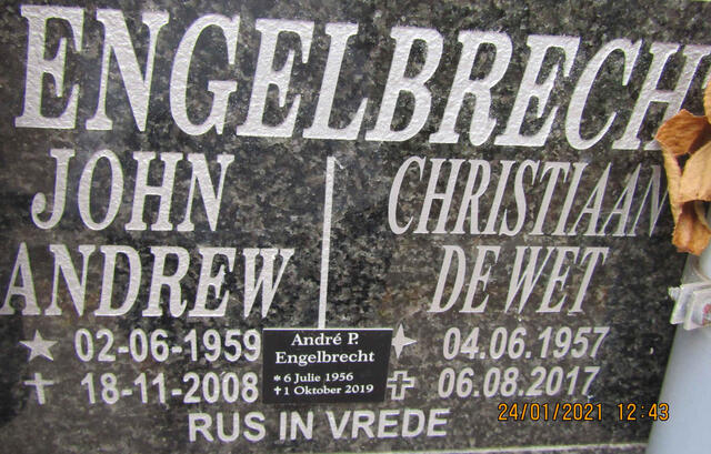 ENGELBRECHT John Andrew 1959-2008 :: ENGELBRECHT Christiaan de Wet 1957-2017