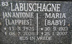 LABUSCHAGNE Jan Antonie 1925-2020 & Maria 1923-2007