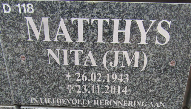 MATTHYS J.M. 1943-2014