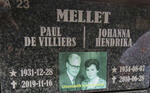 MELLET Paul de Villiers 1931-2019 & Johanna Hendrika 1934-2010