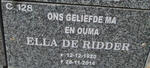 RIDDER Ella, de 1920-2014