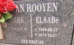 ROOYEN Dirk, van 1943- & Elsabe 1948-2015