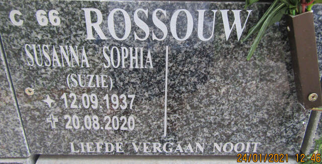 ROSSOUW Susanna Sophia 1937-2020