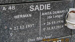 SADIE Herman 1937- & Anita Demarus DE LANGE 1936-2014