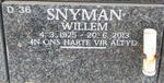 SNYMAN Willem 1925-2013