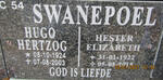 SWANEPOEL Hugo Hertzog 1924-2003 & Hester Elizabeth 1922-2015