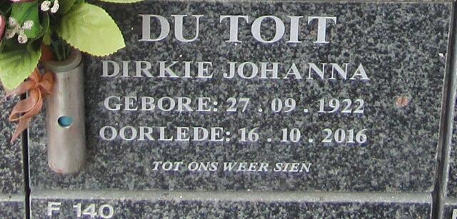 TOIT Dirkie Johanna, du 1922-2016