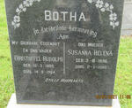 BOTHA Christoffel Rudolph 1895-1964 & Susanna Helena 1896-1980