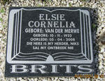 BRITS Elsie Cornelia nee VAN DER MERWE 1922-2008